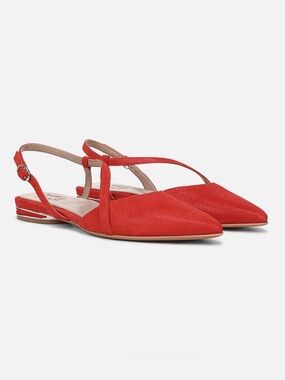 Naturalizer Red hawaii slingback flats NWT